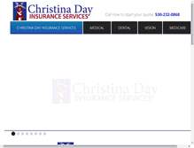 Tablet Screenshot of christinadayinsurance.com